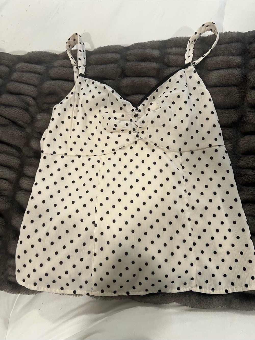 Hollister Cream Polka Dot Cami Top